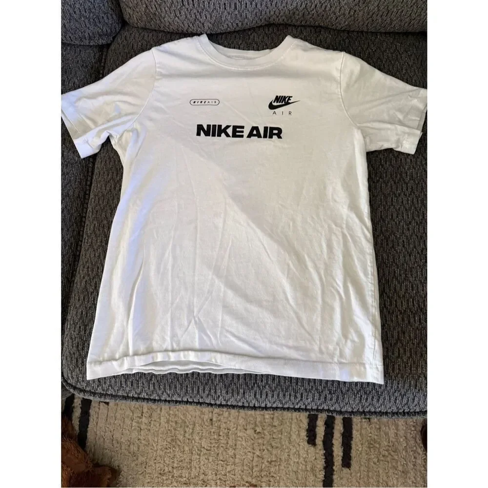 Nike White Tee with Black NIKE AIR Logo, youth XL